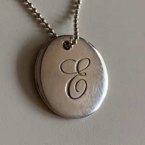 Tiffany & Co. Coin “E” Necklace